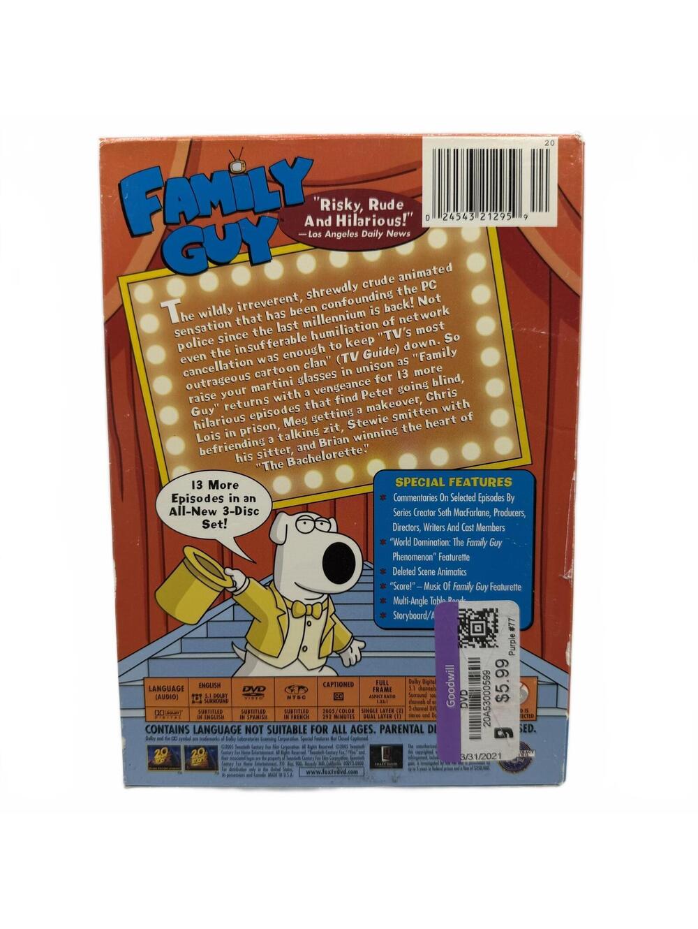 Family Guy - Volume 3 Season 3 (2005) - DVD TV Series - Animation / Comedy - Picture 2 of 11